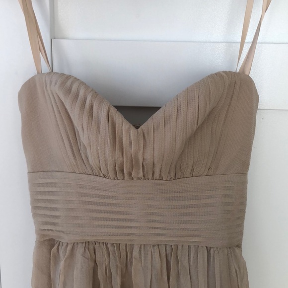 BCBG  MAXAZRIA STRAPLESS GOWN IN CHAMPAGNE COLOR - Picture 3 of 5